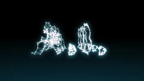 A.I. Plexus Title Design - Text Animation forming artificial intelligence Stock Footage 156018630