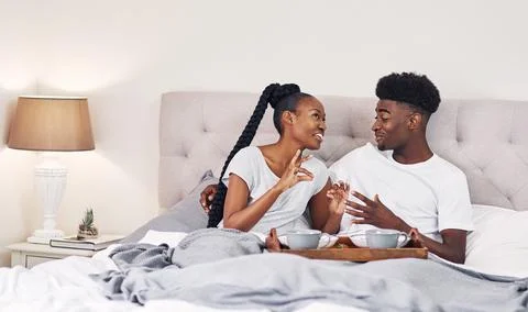 I promise you that I make the best breakfast. a happy young couple enjoying Stock Photos