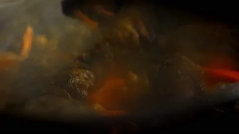 I put the lid of the pan on the pilaf. 4k video Stock Footage 157184812