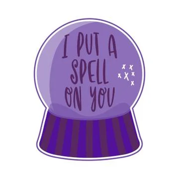 I put a spell on you - Hand drawn Halloween illustration Stock Illustration