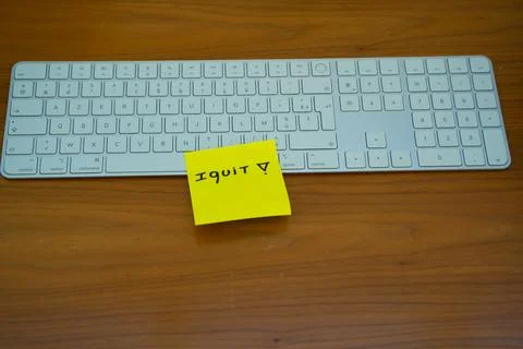 I quit, note at work Stock Photos