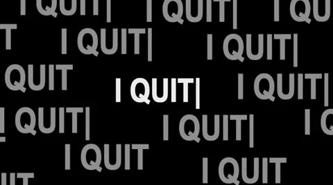 I quit text computer input Stock Footage 26013854
