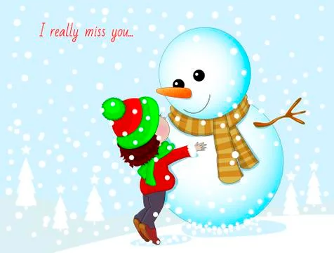 I really miss you Stock Illustration