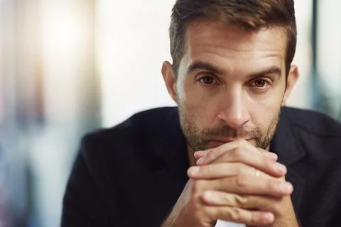 I see problems then I solve them. Portrait of a determined businessman at the Stock Photos