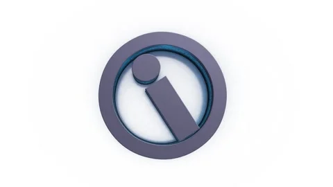 I sign with red circle icon animation on black background. Warning, stop no.. Stock Footage 327757003