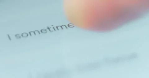 I sometimes lose focus, answer in the questionnaire on mental health Stock-Footage 313423484