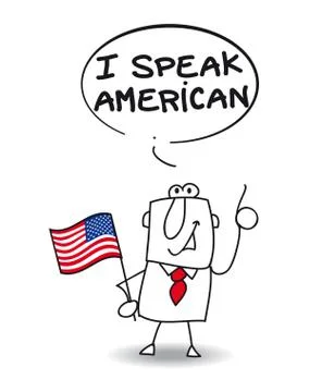 I speak american Stock Illustration