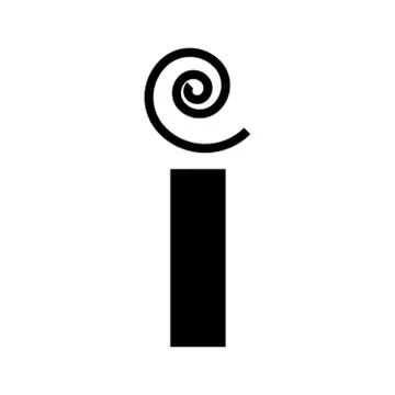 I spiral logo Stock Illustration