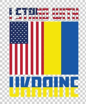 I Stand With Ukraine Rectangular Text rectangle typographic Stock Illustration