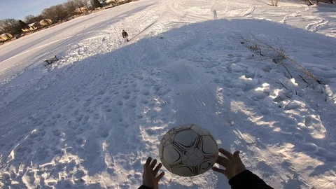 I strike the ball - try to catch Stock Footage 86894908