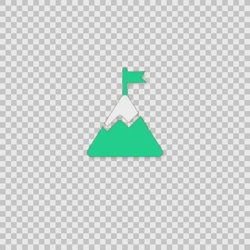 I Top - Flag - Mountain Alpha animation clip for video or presentation Stock Footage 56636711