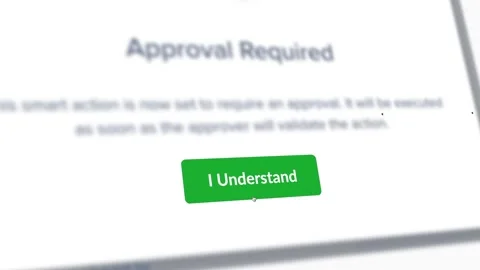 I Understand Button Click On Approval Cursor Web Interface Animation Stock Footage 346435364