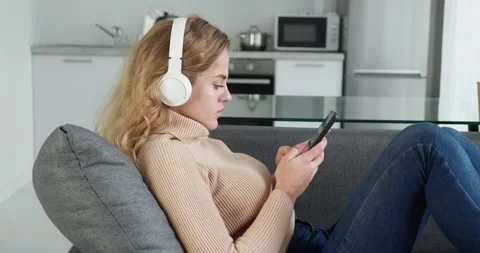 I use most of my data to download music Stock Footage 170589845