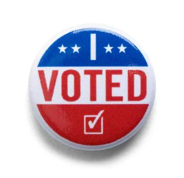 I Voted Button Stock Photos