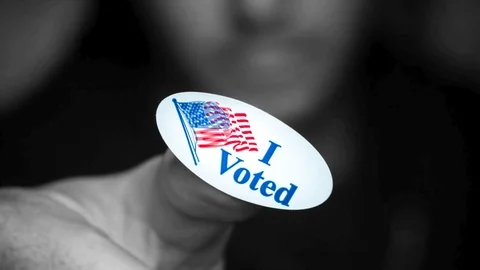 I voted election stocker Cinemagraph for politics Stock Footage