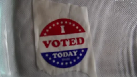 I voted sticker under water Stock Footage 289345606
