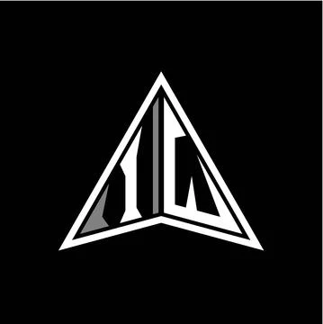 I W initials in the form of a modern minimalist arrow. perfect for letters, g Stock Illustration