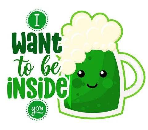 I want to be inside you - funny St Patrick's Day Stock Illustration