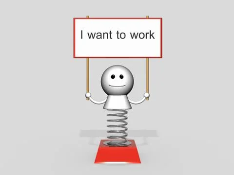 I want to work! Stock Illustration