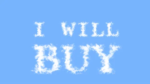 I Will Buy cloud text effect sky isolated background Stock Footage 139640876