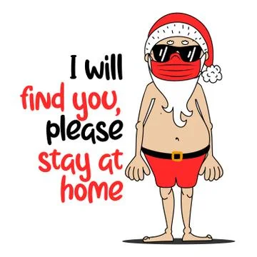 I will find you, please stay at home Stock Illustration