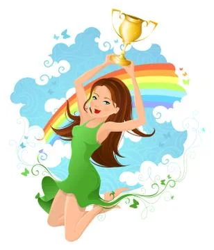 I win! Stock Illustration