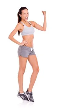 I work hard to look this good. Portrait of an attractive and sporty young woman Stock Photos