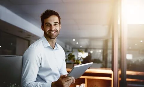 I wouldnt be able to get through the late shift without it. Portrait of a young Stock Photos