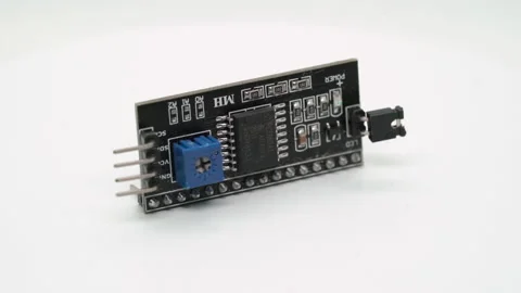 I2c wire connection module 16x2 character arduino display electronic component. Vídeo Stock 169669611