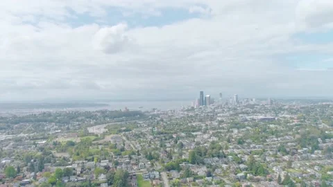 I90 drone seattle Video stock 212454690