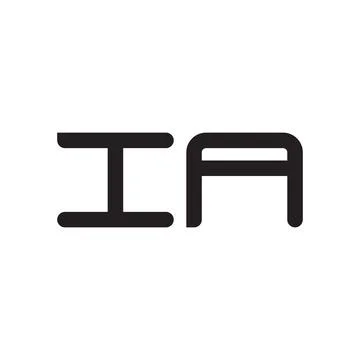 Ia initial letter vector logo icon Stock Illustration