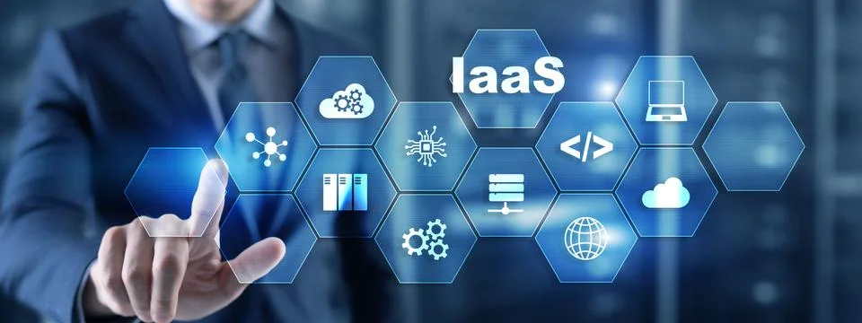 IaaS Infrastructure as a service cloud computing service model. Foto stock