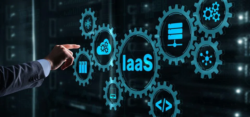 IaaS Infrastructure as a service cloud computing service model 스톡 사진