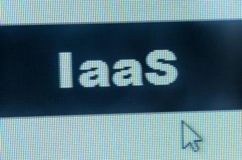 Iaas word and cursor Stock Photos