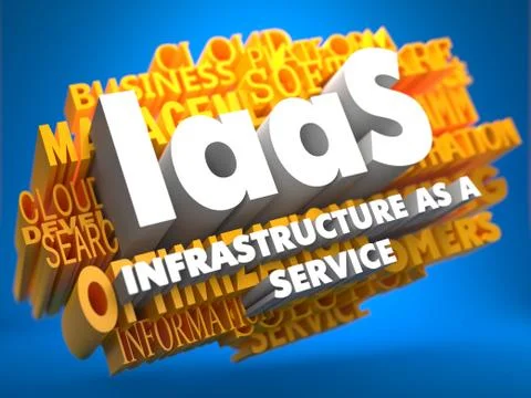 IAAS. Wordcloud Concept. Stock Illustration