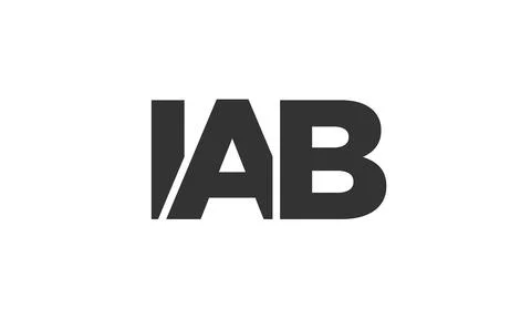 IAB logo design template with strong and modern bold text. Initial based ve.. 스톡 일러스트