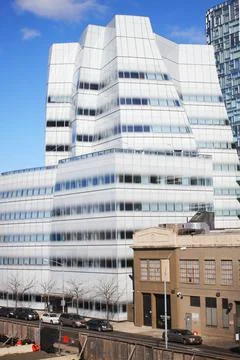 IAC headquarters building by Frank Gehry in New York, USA Stock Photos