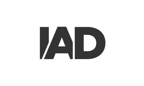 IAD logo design template with strong and modern bold text. Initial based ve.. Stock Illustration