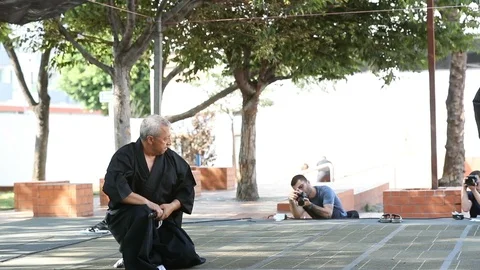 Iado Low Defense Kata Stock Footage 93618183