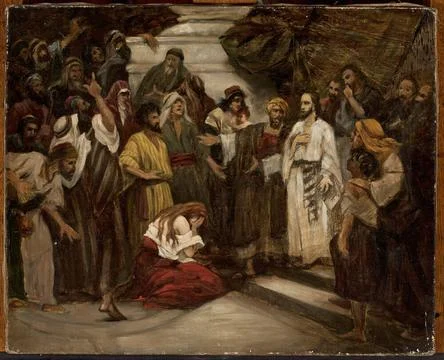 ï»¿Adulteress. Siemiradzki, Henryk (1843-1902), painter Copyright: xpiemag Stock Photos