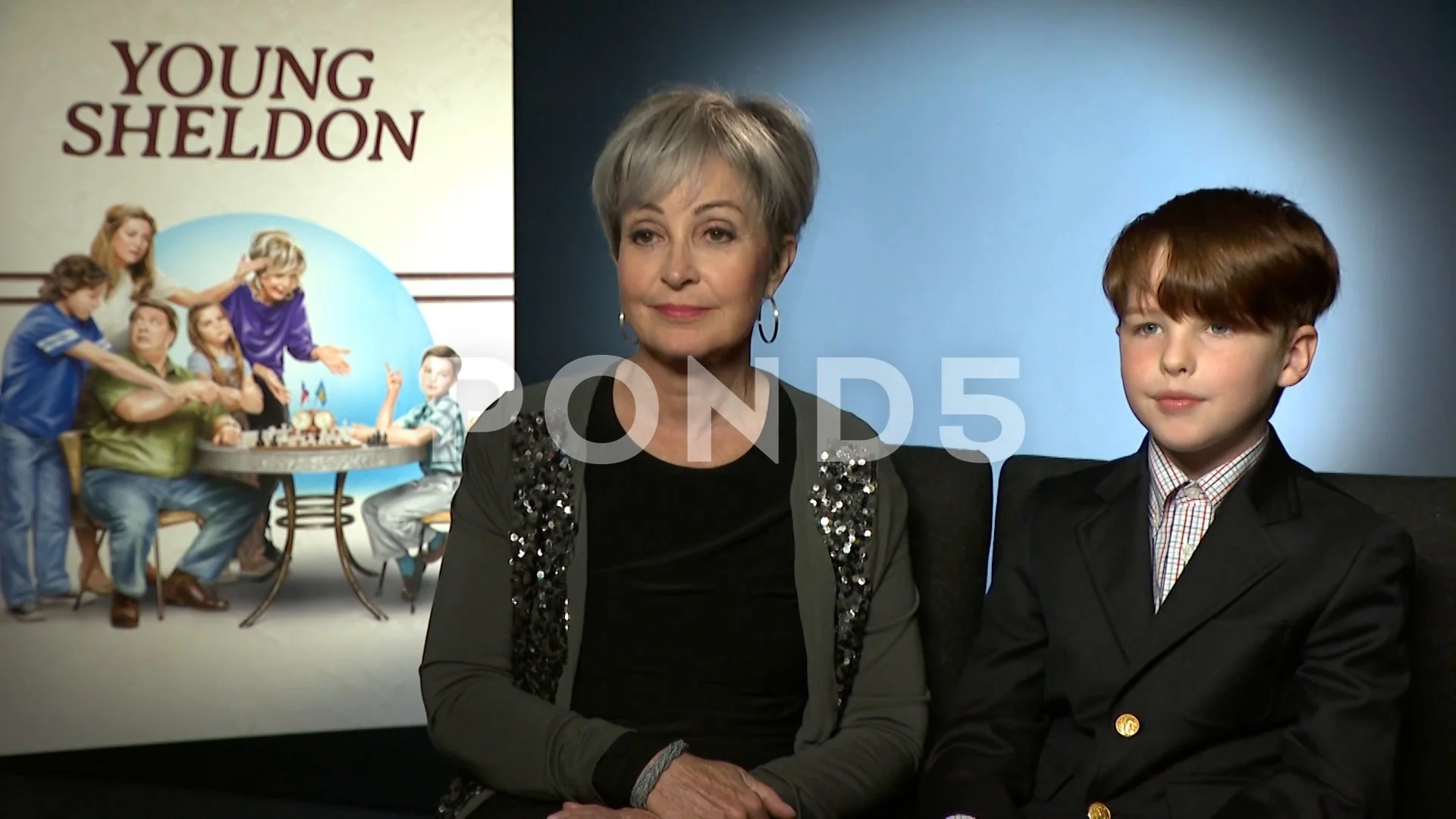 Iain Armitage and Annie Potts talk about... | Stock Video | Pond5