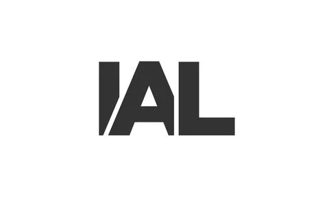 IAL logo design template with strong and modern bold text. Initial based ve.. 스톡 일러스트