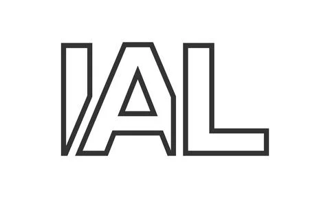 IAL logo design template with strong and modern bold text. Initial based ve.. Stock Illustration
