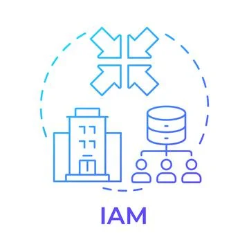IAM blue gradient concept icon Stock Illustration