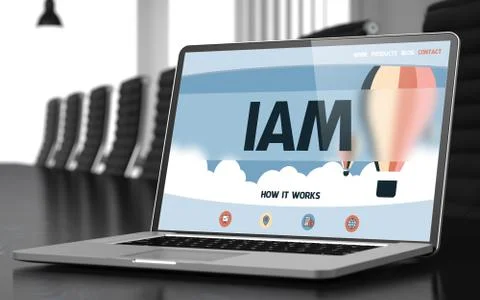 Iam - on Laptop Screen. Closeup. 3D Illustration Stock Illustration