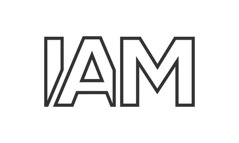 IAM logo design template with strong and modern bold text. Initial based ve.. 库存插图