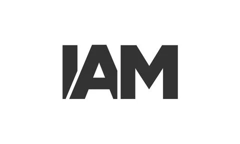 IAM logo design template with strong and modern bold text. Initial based ve.. 库存插图
