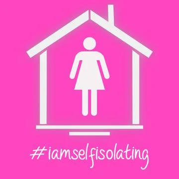 #iamselfisolating - female Illustrazione stock