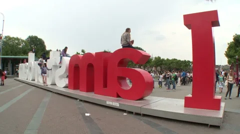 IAmsterdam Sign from Behind Stock Footage 52919816