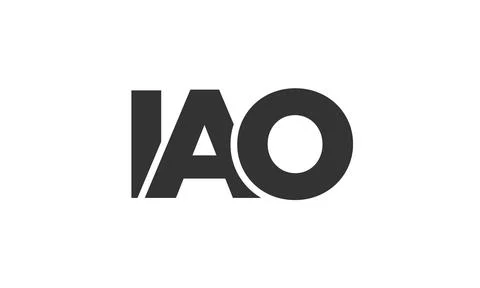 IAO logo design template with strong and modern bold text. Initial based ve.. 库存插图